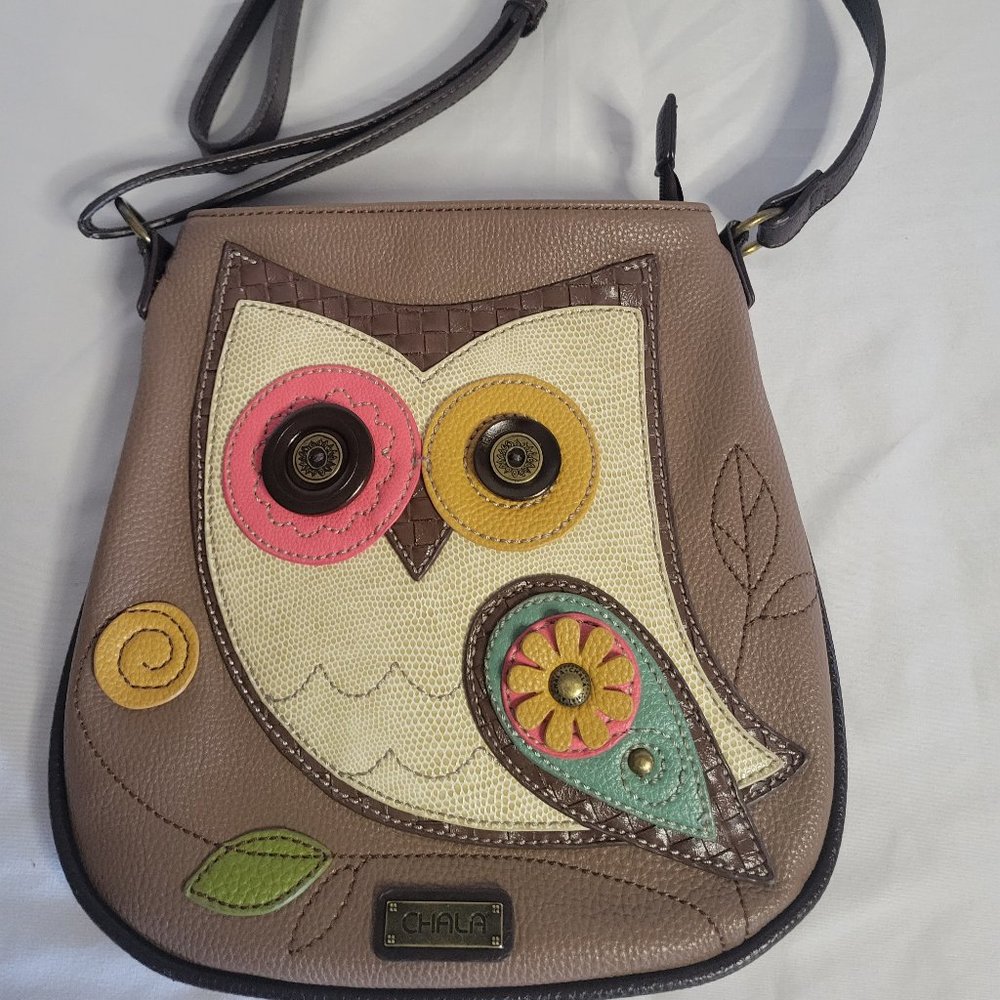 Chala 'Owl' Cocoa Brown Crossbody Bag
